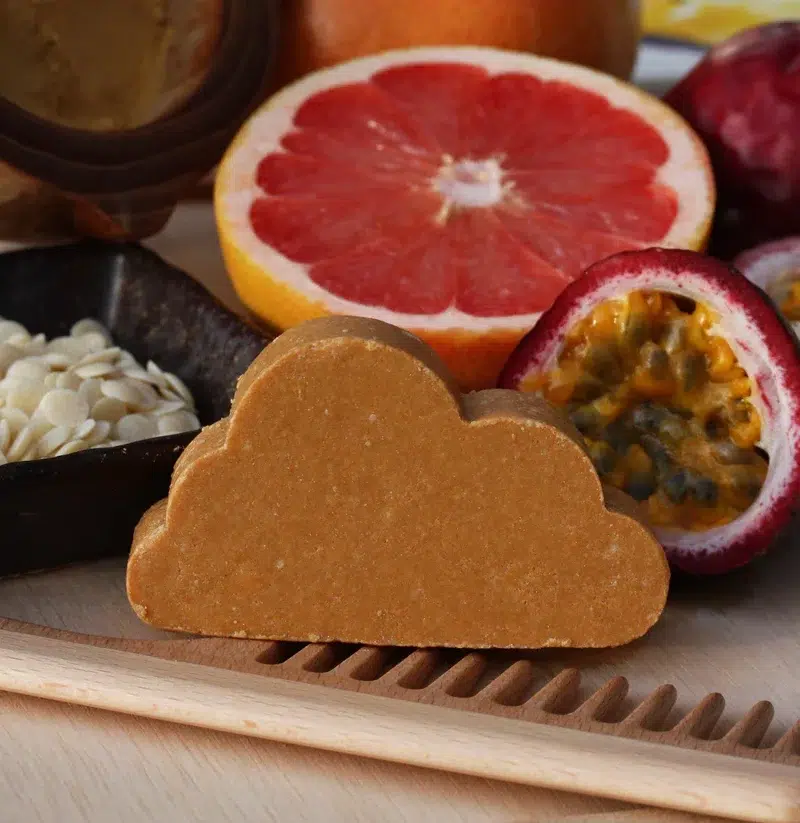 Shampoing solide Minuano – Route Mandarine | Cheveux secs & frisés naturels